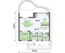 Проект компактного практичного коттеджа