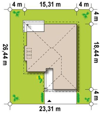 Планировка одноэтажного дома площадью 175 кв.м.