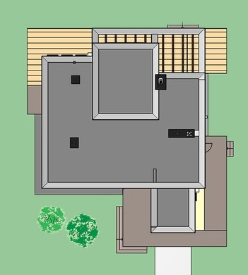Современный жилой дом с тремя спальнями