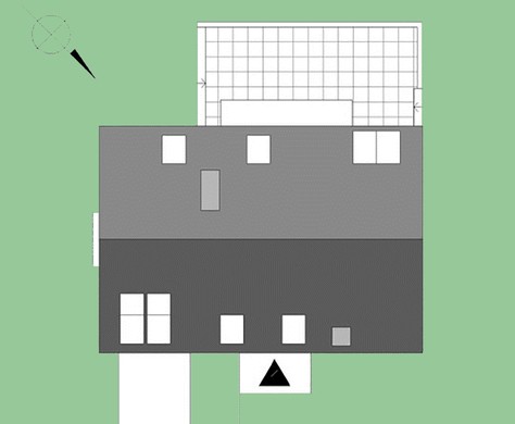 Двухэтажный стильный дом с тремя спальнями и тремя санузлами