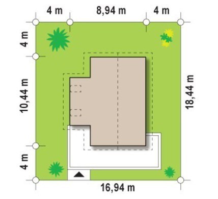 Проект двухэтажного дома для узкого участка