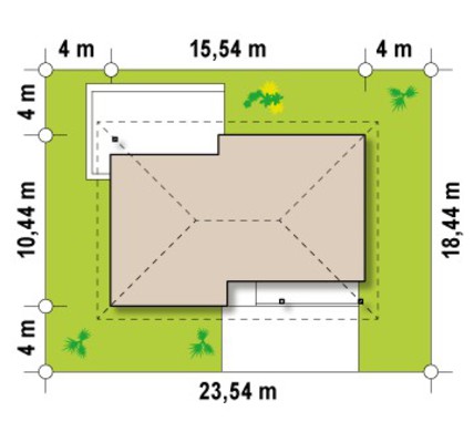 Проект загородного коттеджа с многоскатной крышей