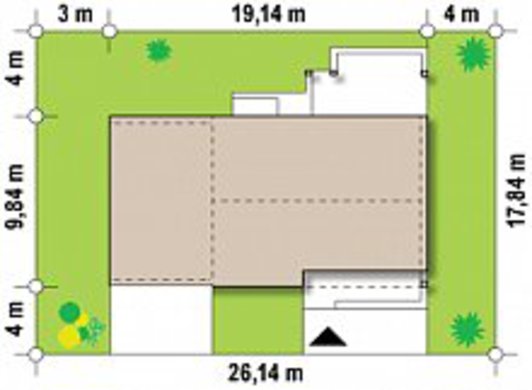 Современный загородный дом с гаражом на две машины по типу 4M272